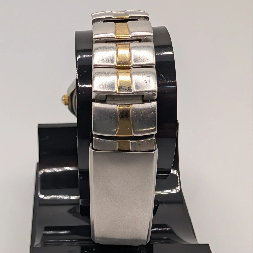Sarah Coventry Blue Sunburst Dial Diamond‎ Accent Quartz Watch Two Tone 24mm